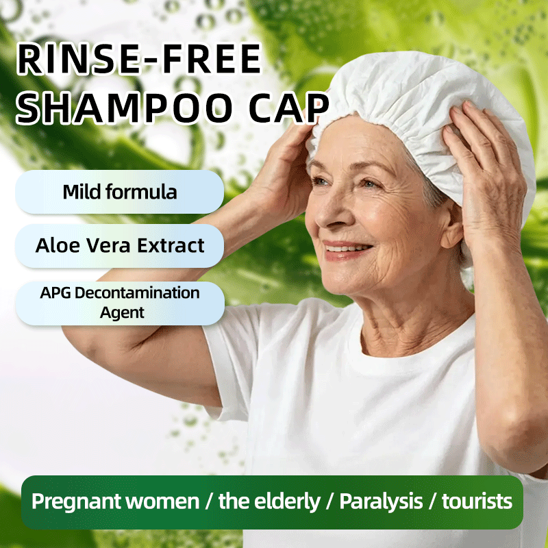 Hair Care With Aloe Vera - Disposable Waterless Shampoo Cap Aloe Vera